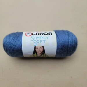 1pc CARON SIMPLY SOFT Acrylic Yarn 215 Yds 6OZ Medium 4 County Blue